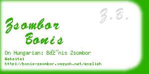 zsombor bonis business card